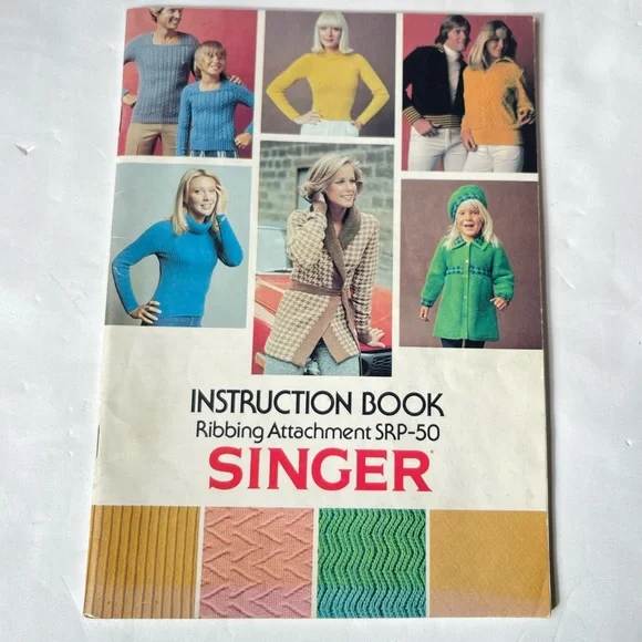 Knitting Machine Instruction Book SRP-50 Ribbing Attachment Singer Ribber - Picture 1 of 5
